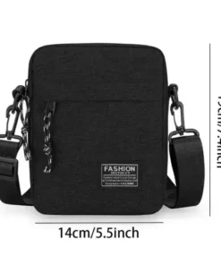 1PC Men’s Satchel Fashion Oxford Cloth Shoulder Bag Men’s Casual Diagonal Crossover Fashion Hand Machine Small Square Bag