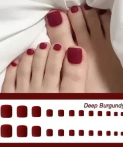1min Style Change Reusable Wearing Manicure Fake Toenails (24PCS)