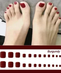 1min Style Change Reusable Wearing Manicure Fake Toenails (24PCS)