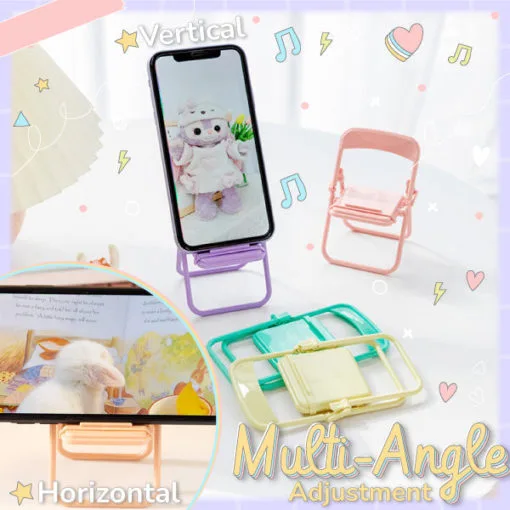 Versatile Mini Folding Chair Phone Stand