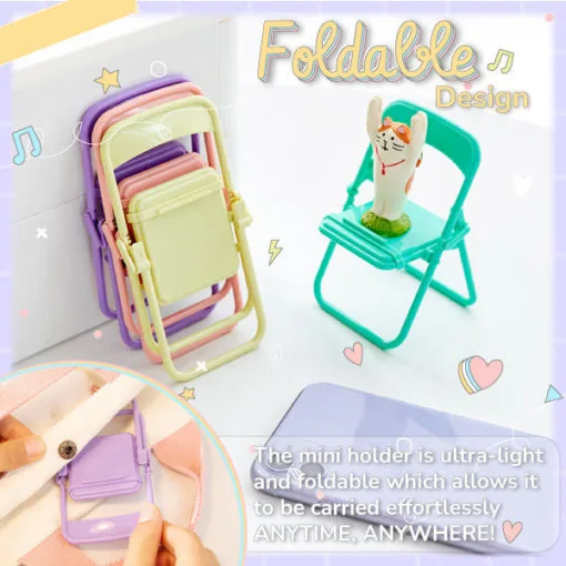 Versatile Mini Folding Chair Phone Stand