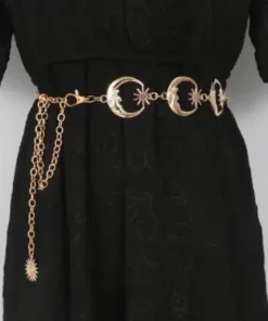 Vintage High Waist Crescent Moon Belt