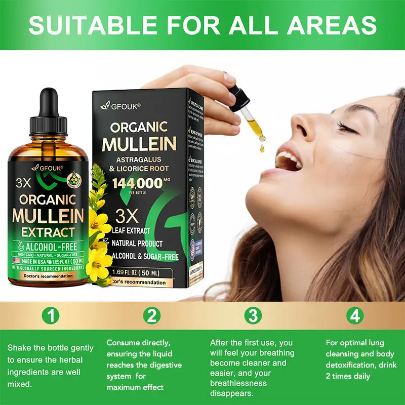 3X Concentrated Mullein Lung Cleanse Drops - Image 2