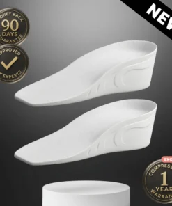 Height-increasing and shock-absorbing insoles