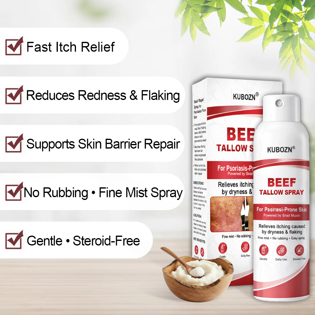 Beef Tallow Spray for Itchy, Flaky Psoriasis Skin 1