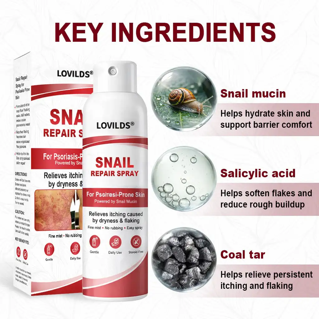 Snail Repair Spray for Itchy, Flaky Psoriasis Skin - Image 3