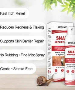 Snail Repair Spray for Itchy, Flaky Psoriasis Skin