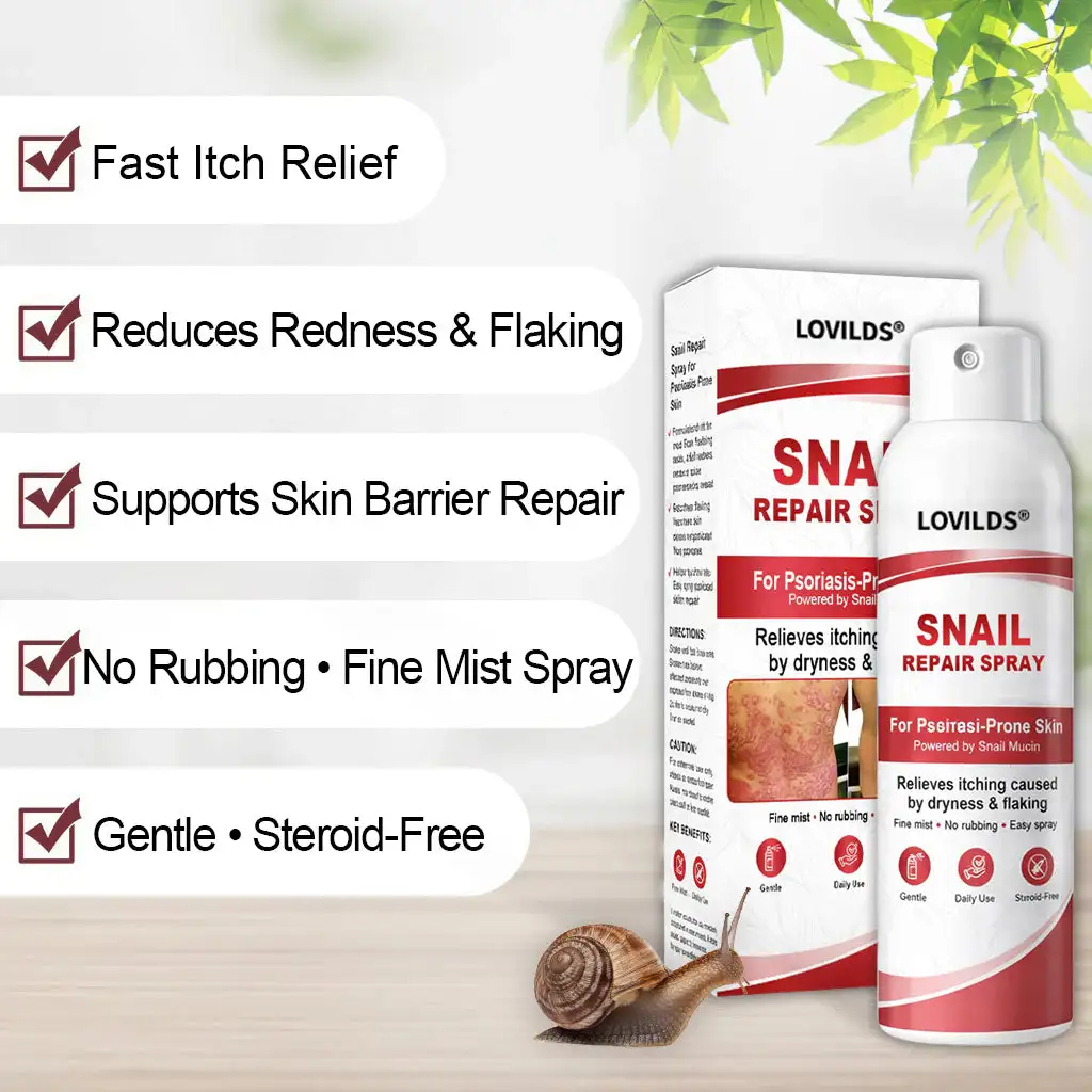 Snail Repair Spray for Itchy, Flaky Psoriasis Skin