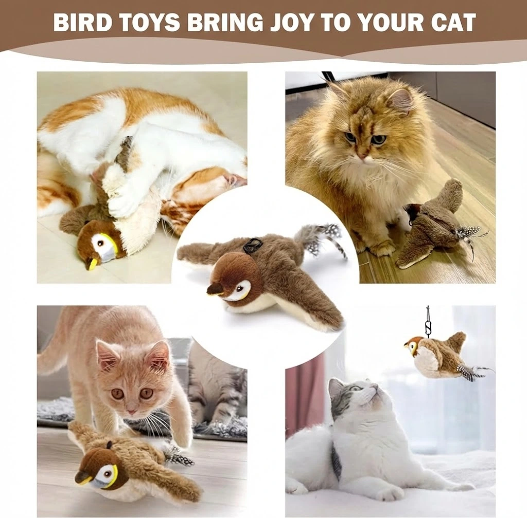 Interactive ChirpingBird Cat Toy (Realistic Flapping Sound) - Image 5