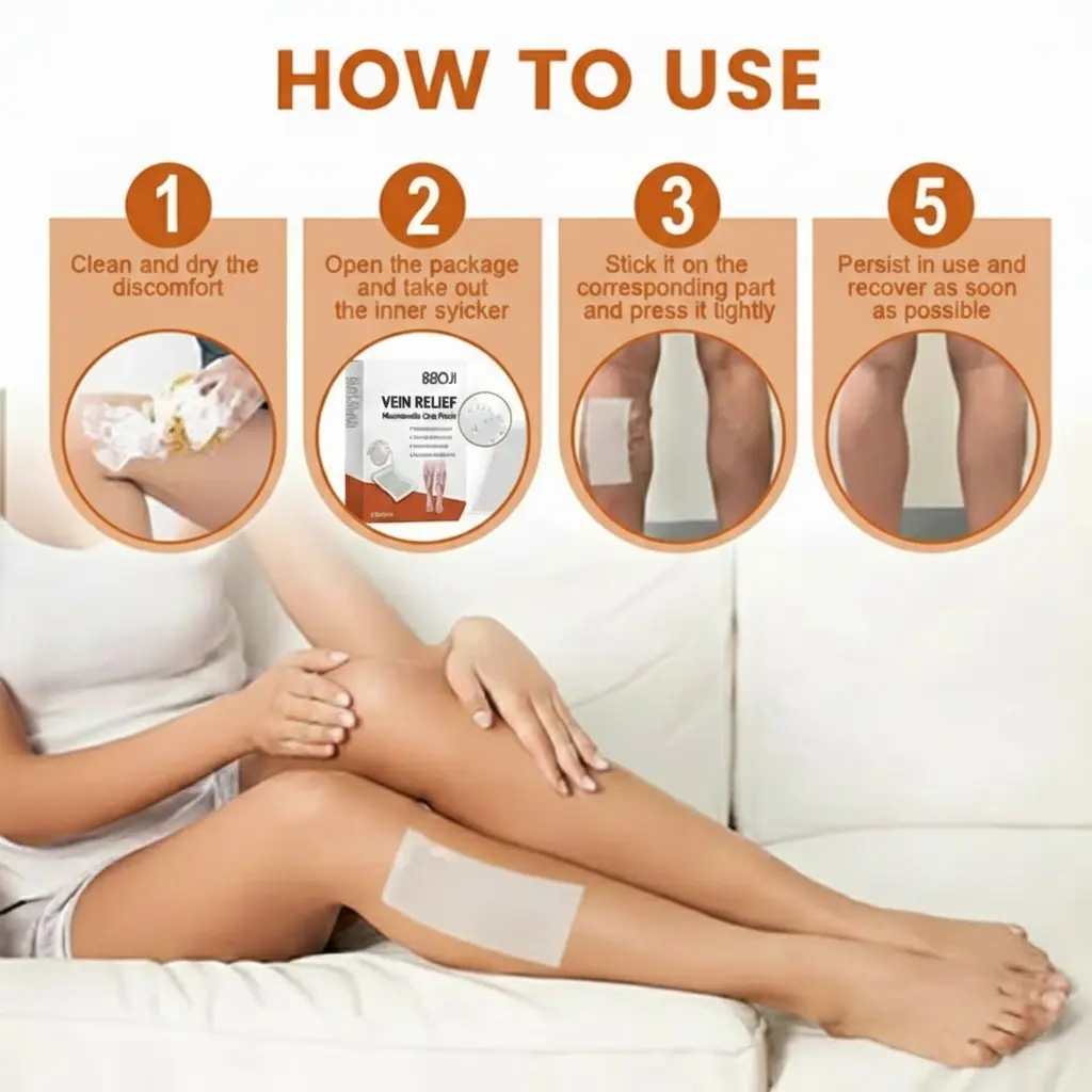 Advanced Micro-Needle Patch Designed for Targeted Leg Comfort Support ,Instant Relief,Long-Term Results - Image 9