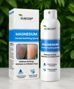 Magnesium Herbal Spray Fast Relief for Psoriasis Eczema No-Rub, Steroid-Free