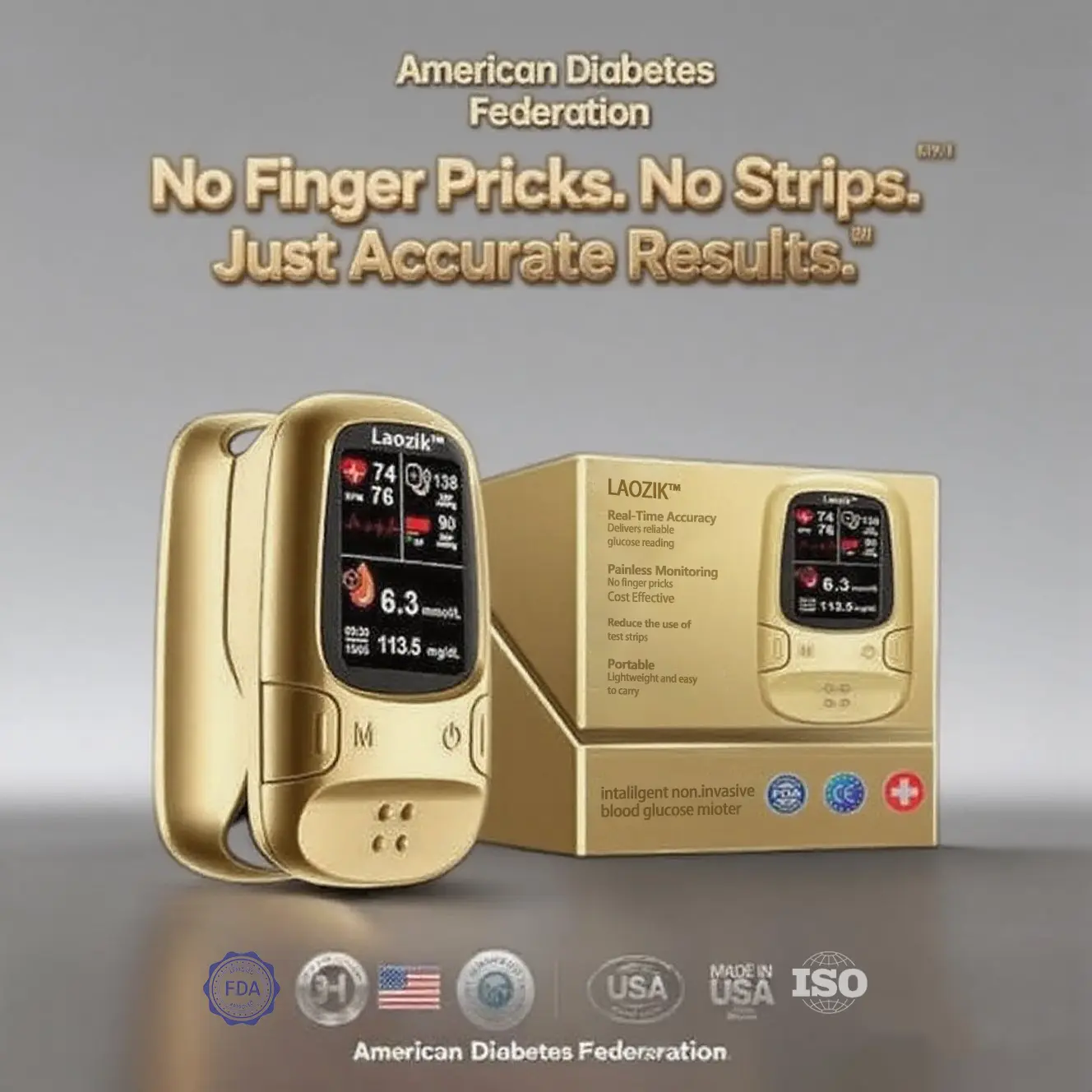 LaozikTM Develops Newly Launched Non-Invasive Smart Glucose Meter made in the USALimited stock available