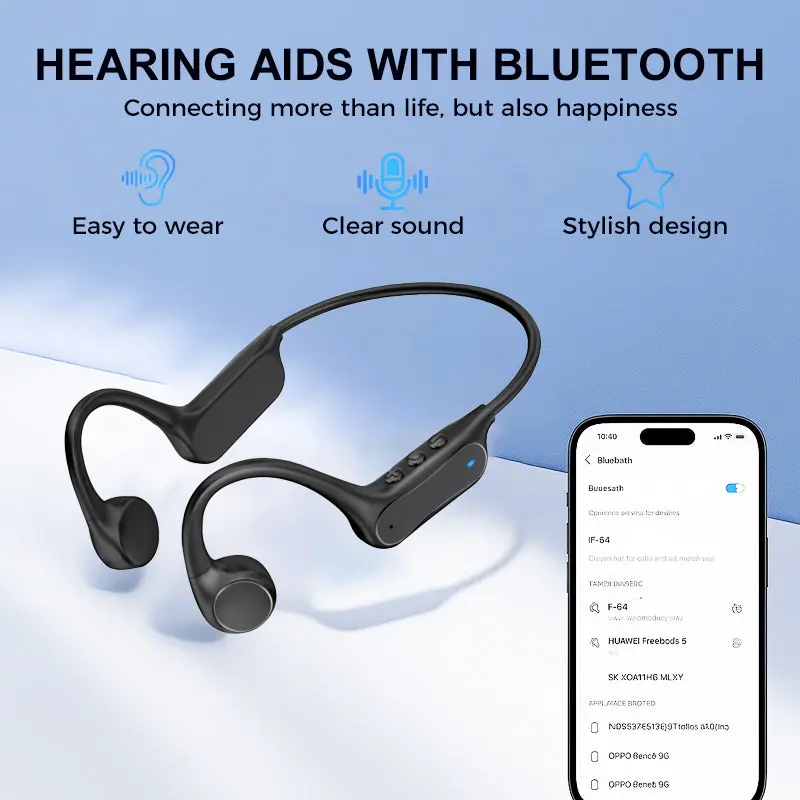 Bone Conduction Smart Hearing Aid Bluetooth Earphones(App Controlled) - Image 4