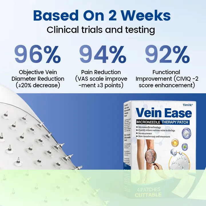 Vein Ease Microneedle Therapy Patch - Fast ⚡Effective 💪 and Non-Invasive 🚫 Treatment for Varicose Veins & Leg Swelling 👣 - Image 9