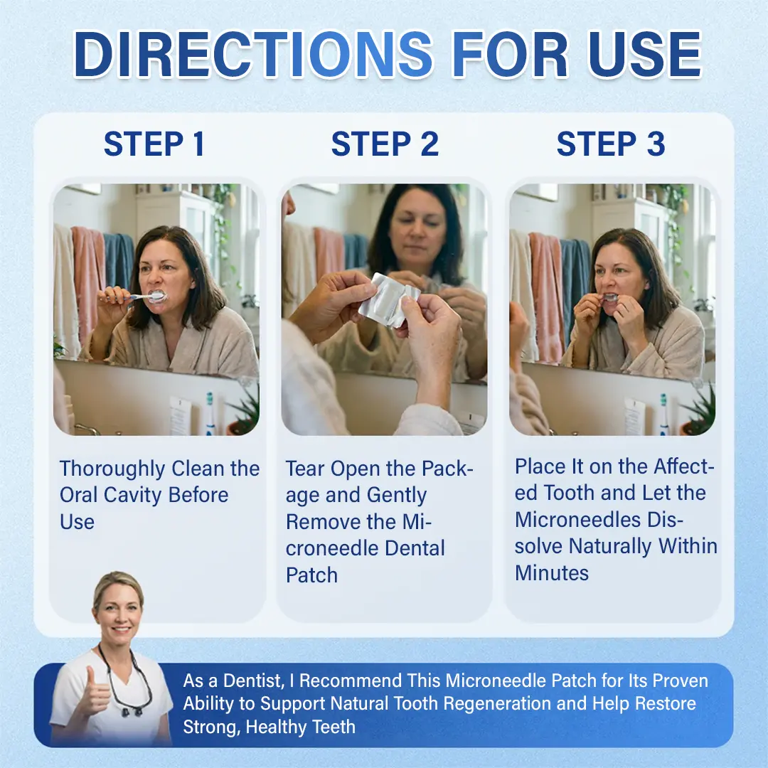 Tooth & Gum Repair Fast-Dissolving Microneedle Patch - Image 11