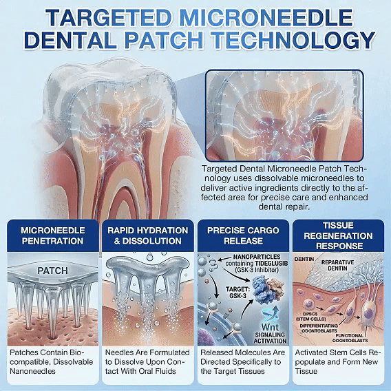 Tooth & Gum Repair Fast-Dissolving Microneedle Patch - Image 4
