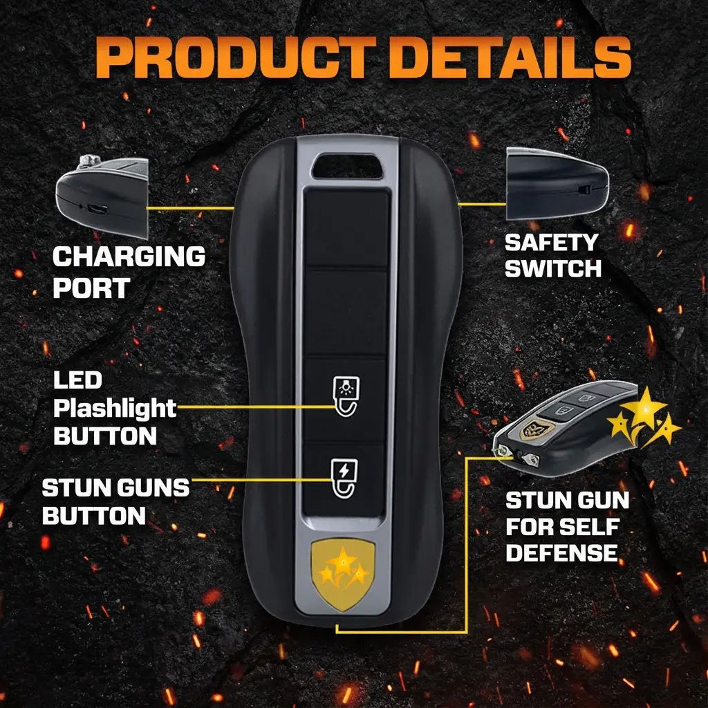 Voltax ShockForce 75M Stun Car Keychain 2026 Flash Sale 75 OFF - Image 8