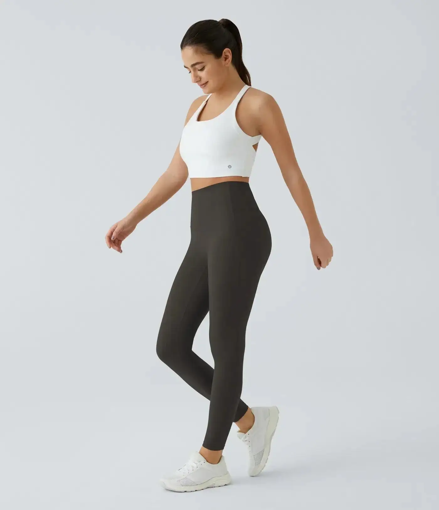 High Waisted Waist Shaping Pocket Shaping Training Leggings - Image 15