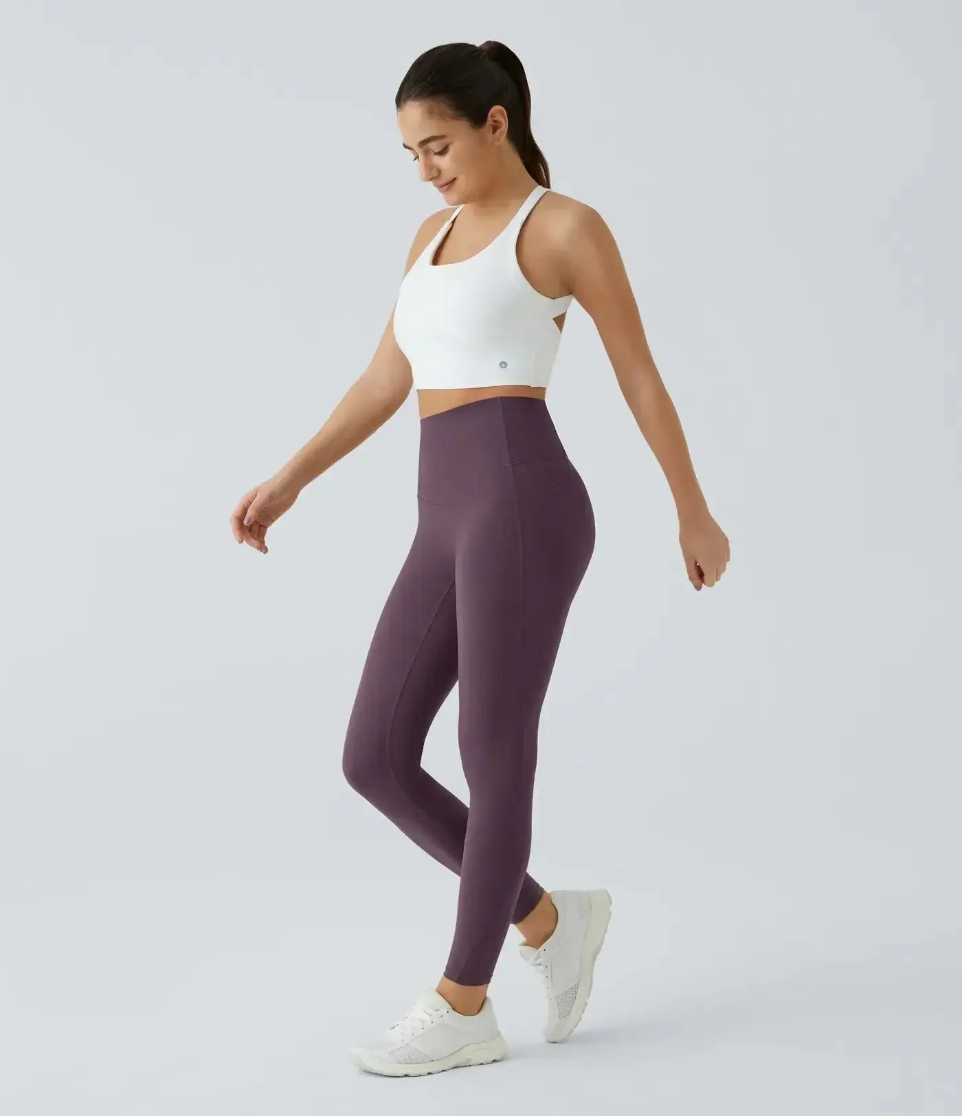 High Waisted Waist Shaping Pocket Shaping Training Leggings - Image 18