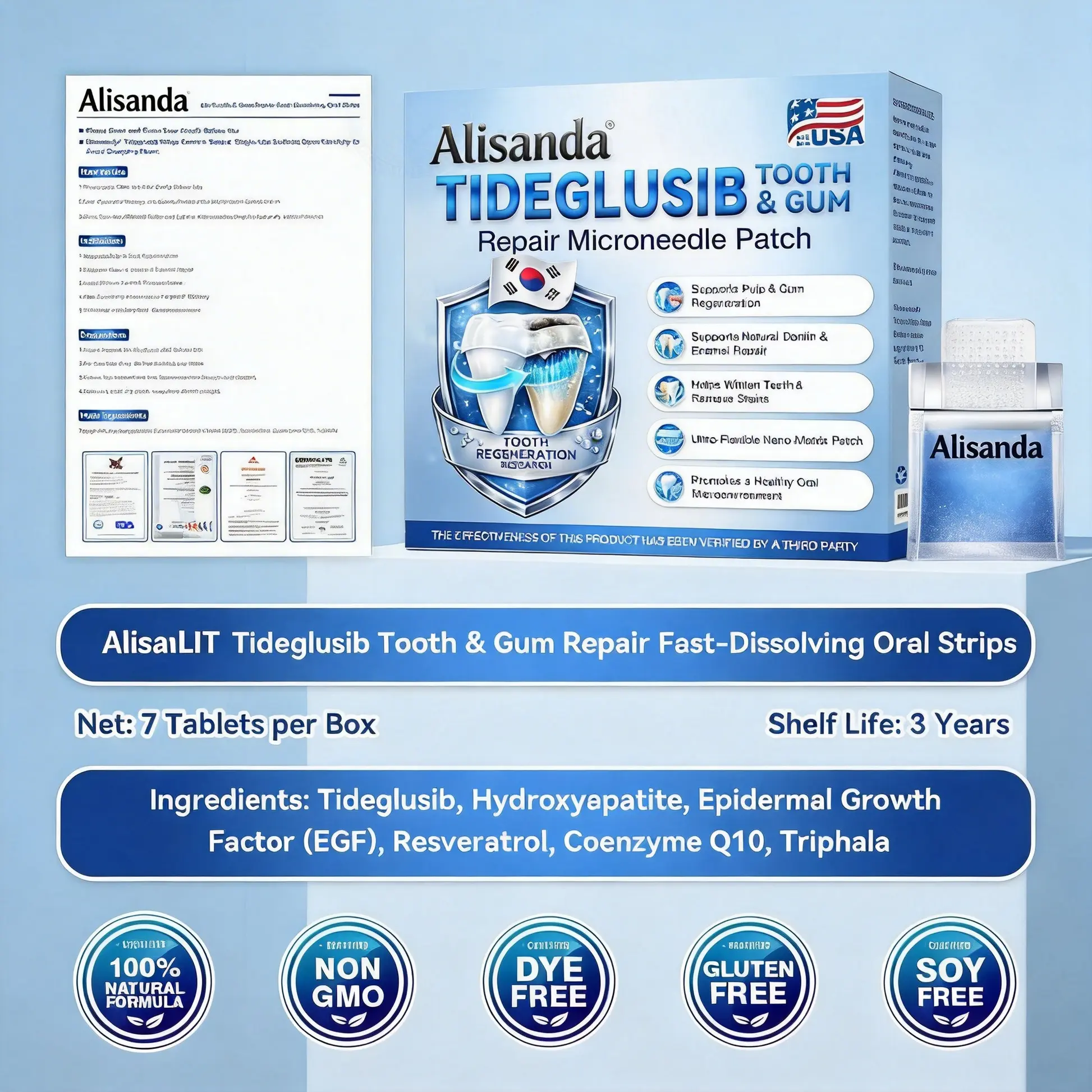 Fast‑Dissolving Tooth & Gum Repair Oral Strips - Image 2