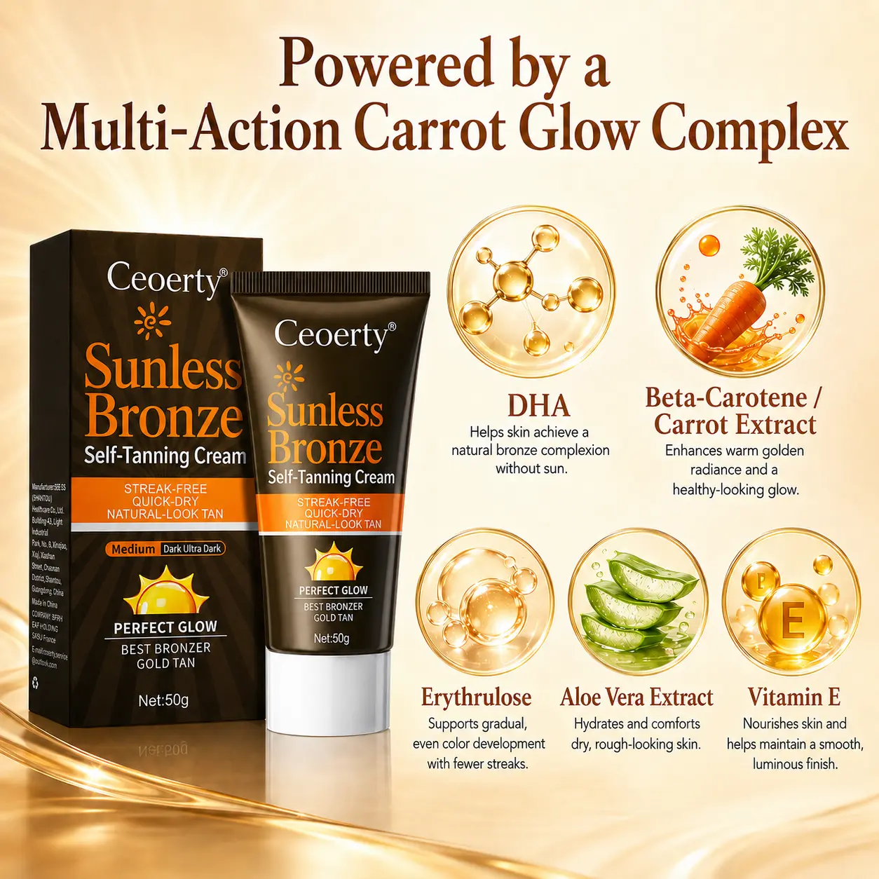 Sunless Bronze Self-Tanning Cream - Image 3