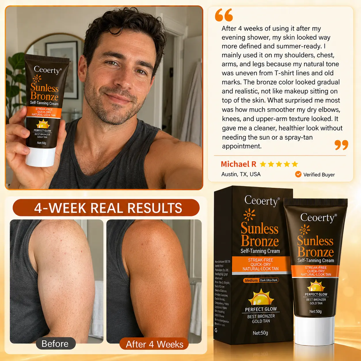 Sunless Bronze Self-Tanning Cream - Image 5