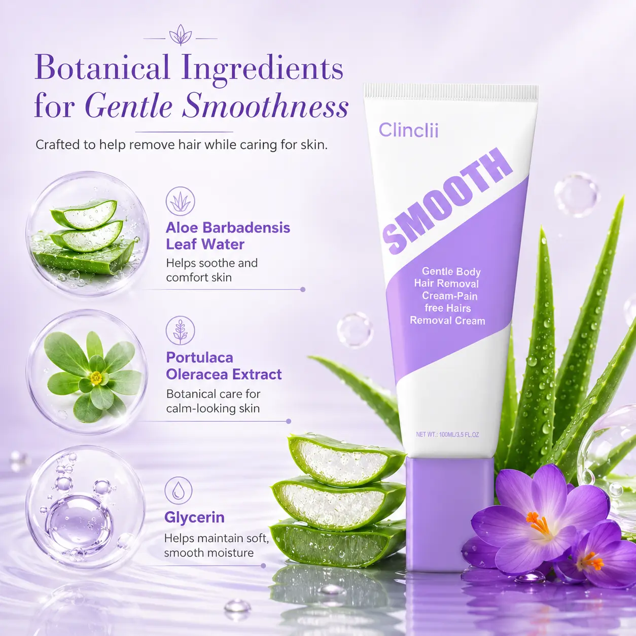 Smooth Hair Removal Cream Silky Skin in Minutes, No Razor Needed - Image 3