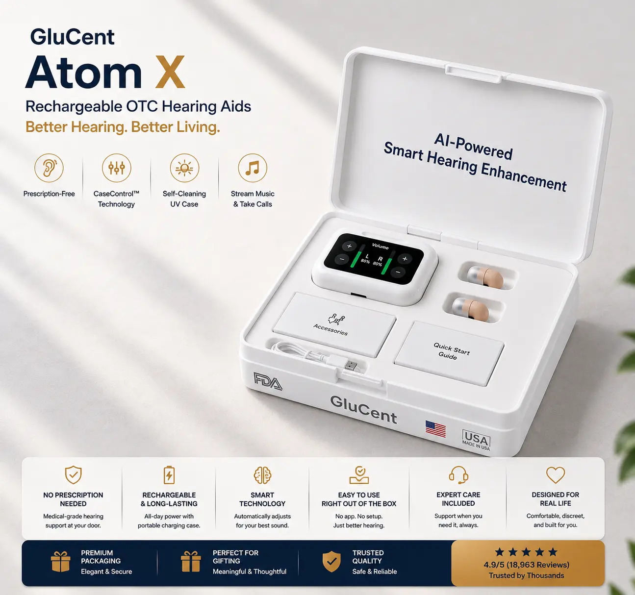 Atom X Smart Hearing Aids — Hear Clearly, Feel Confident Again - Image 6