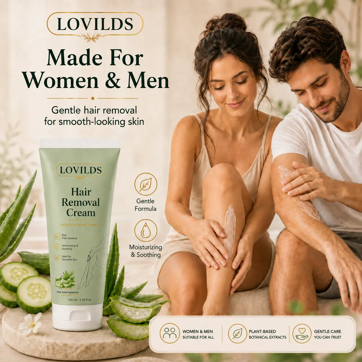 Natural Gentle Hair Removal Cream - Image 4