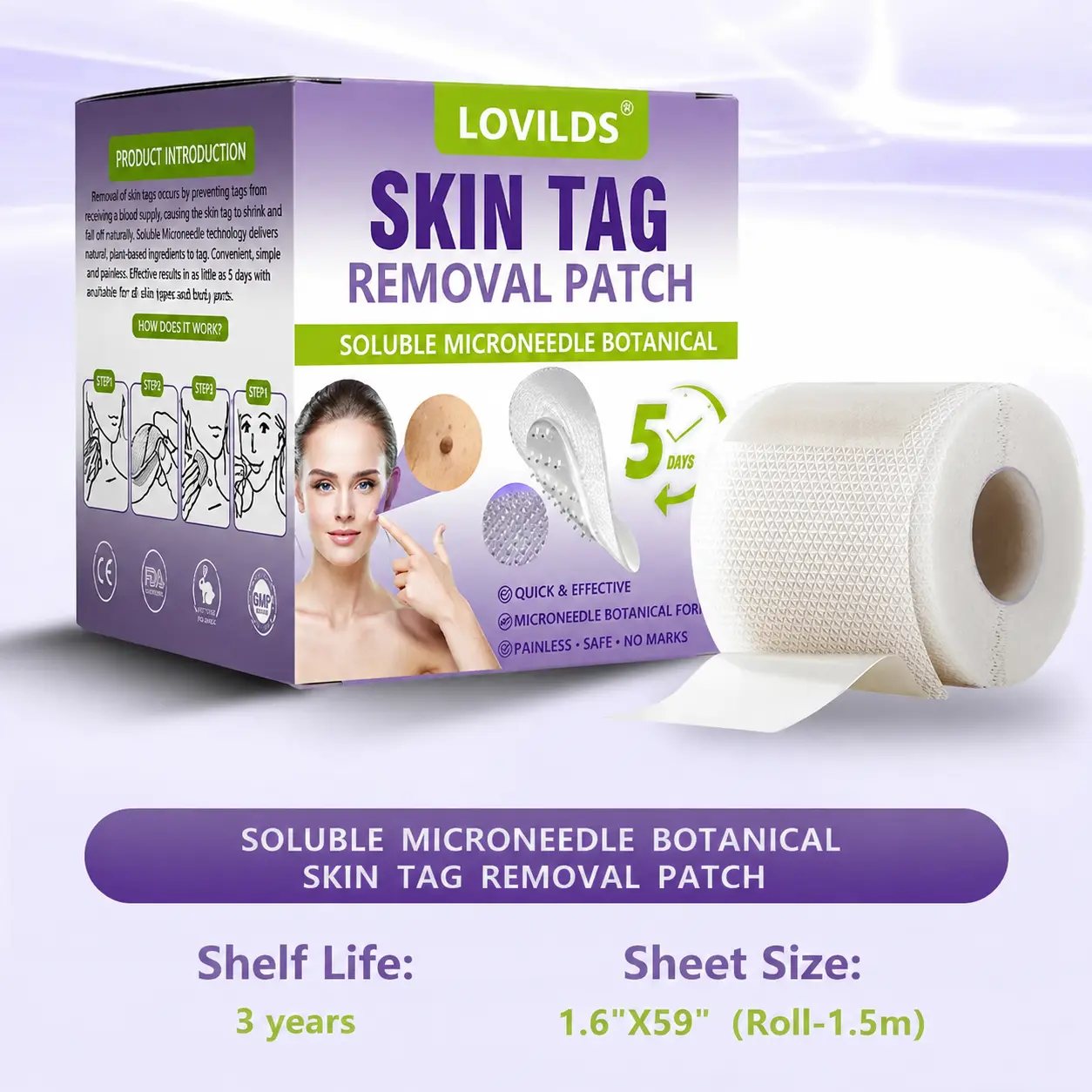 SOLUBLE BOTANICAL SKIN TAG REMOVAL PATCH - Image 9
