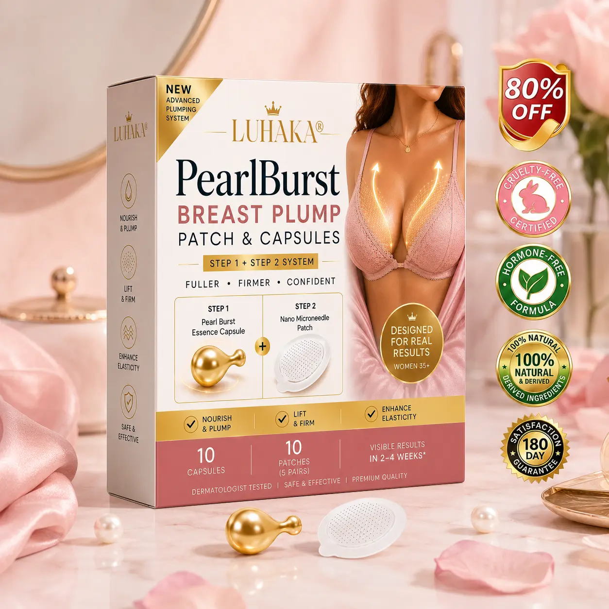 PearlBurst Breast Plump Patch & Capsules