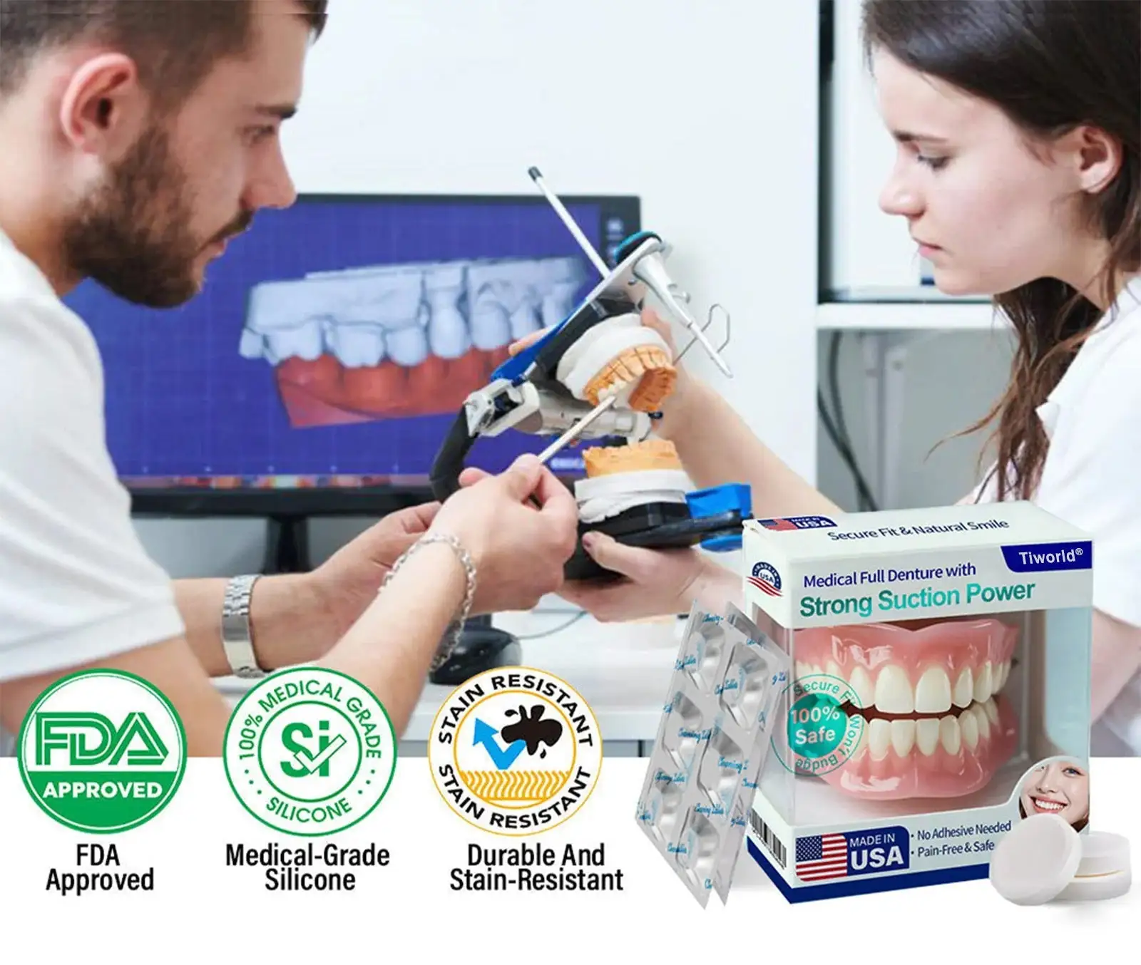 Medical Full Denture with Strong Suction - Image 9