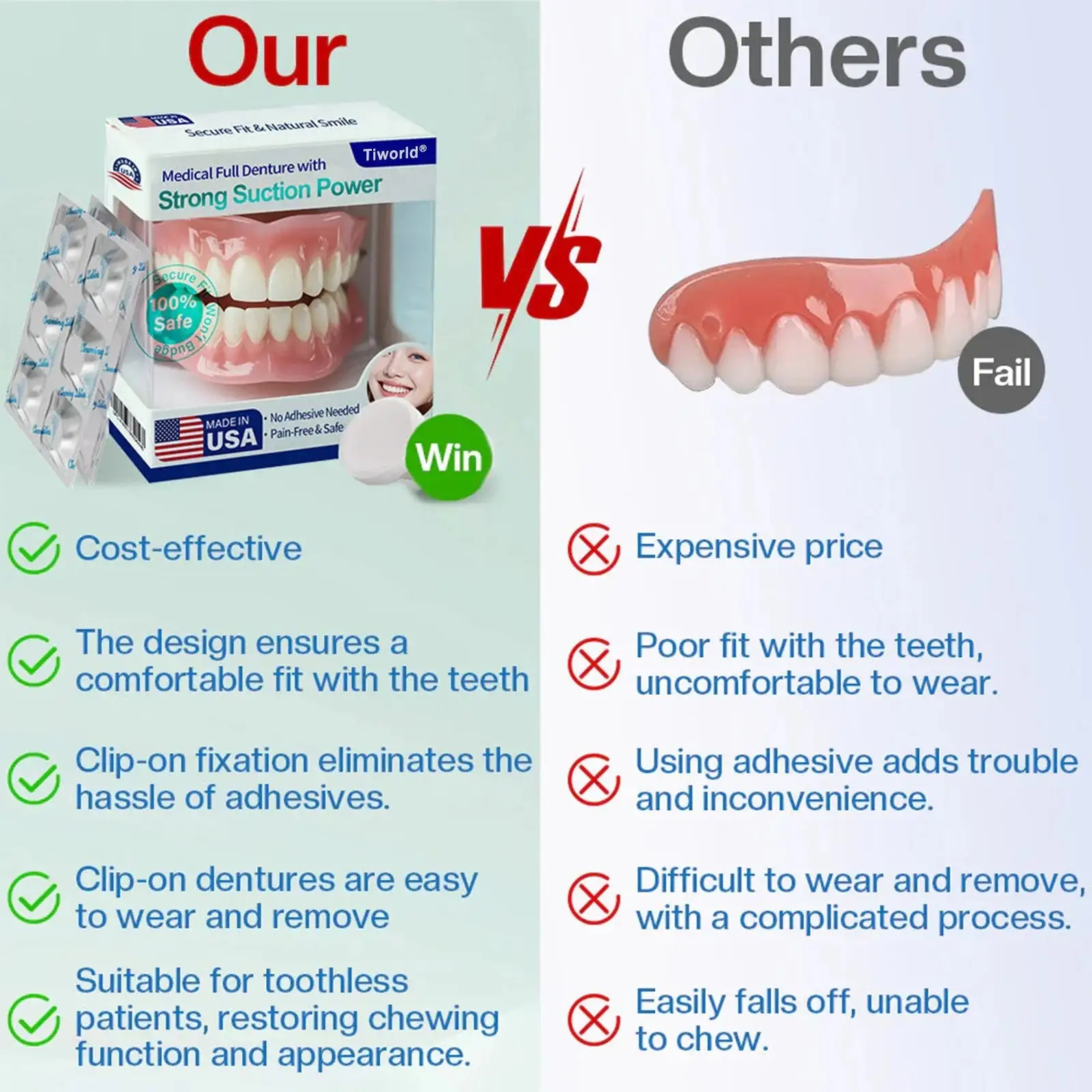 Medical Full Denture with Strong Suction - Image 8