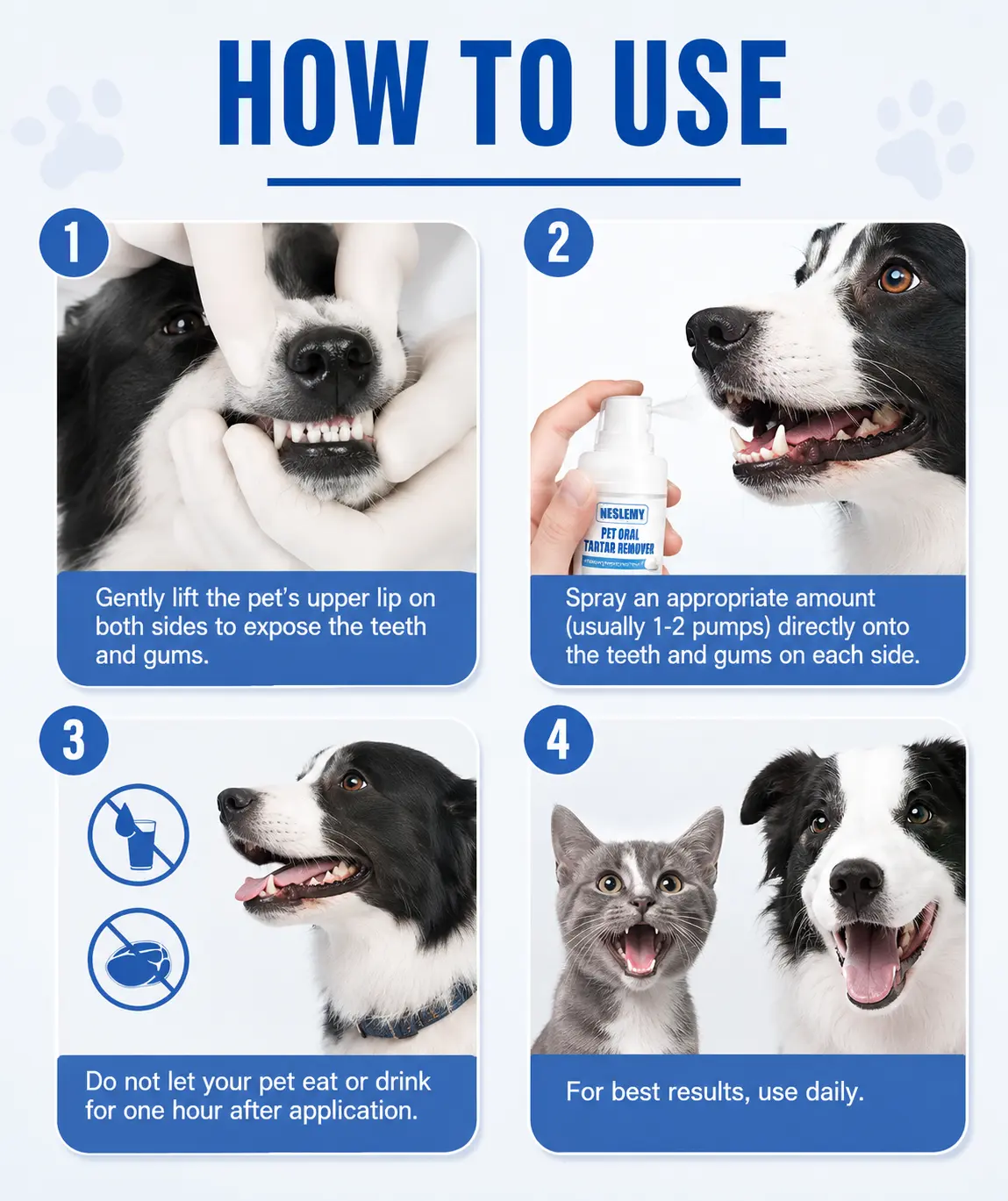 NESLEMY Pet Dental Tartar Care Spray for Dogs & Cats - Image 3