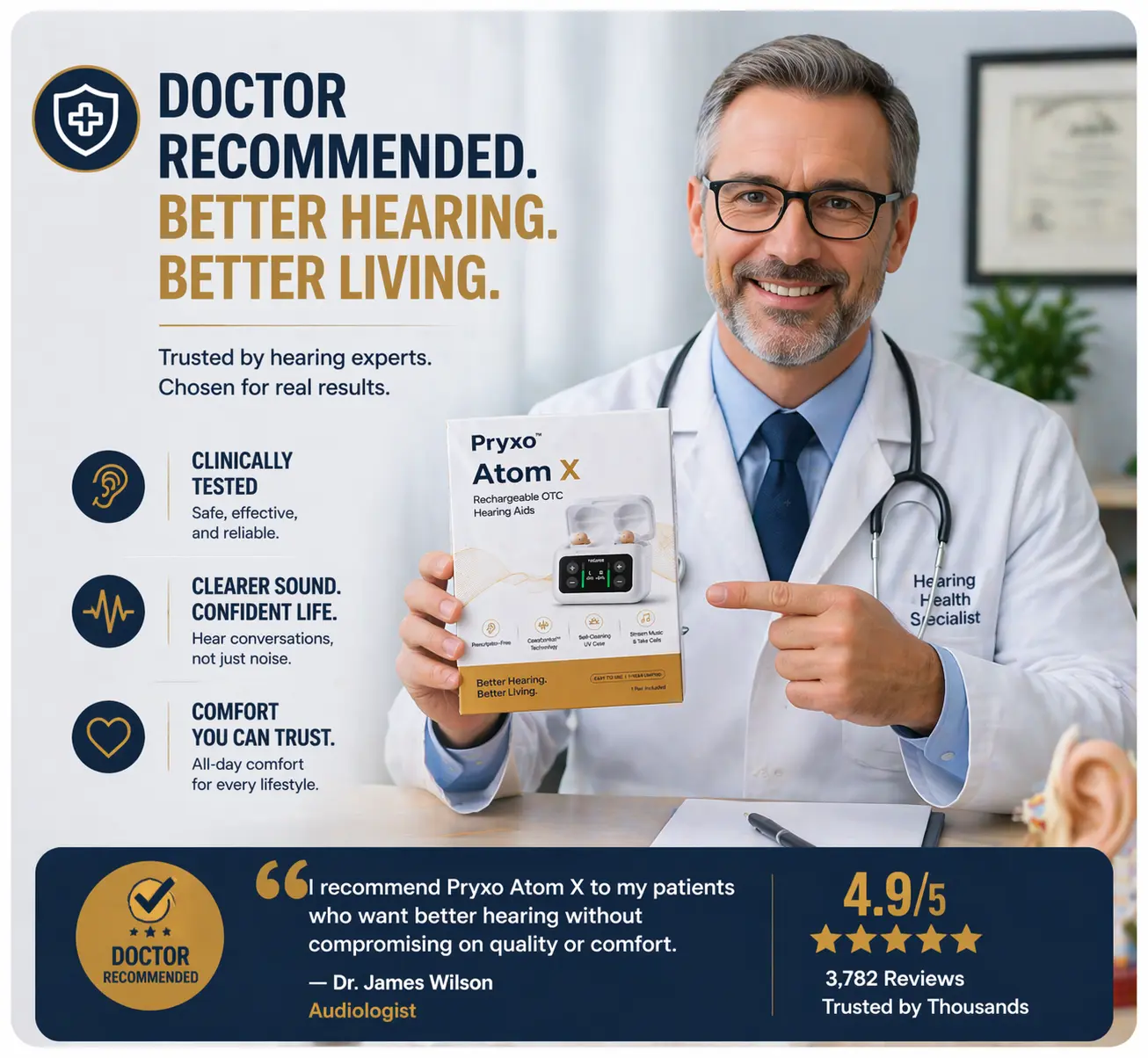 Ear-Hook Smart AI Hearing Aid - Image 3