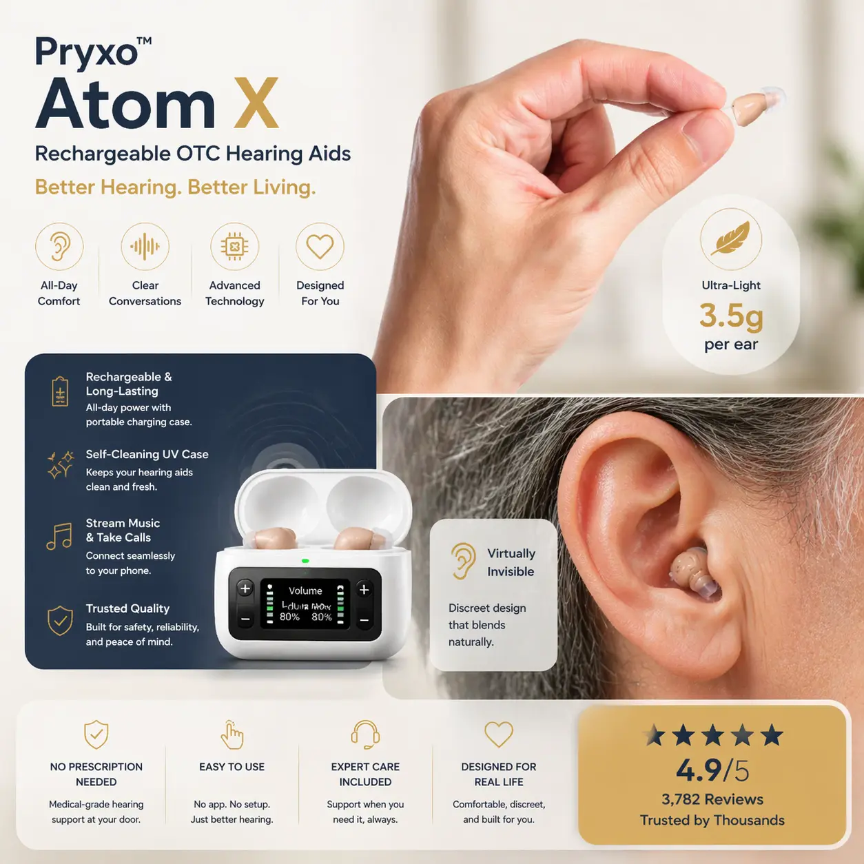Ear-Hook Smart AI Hearing Aid - Image 4