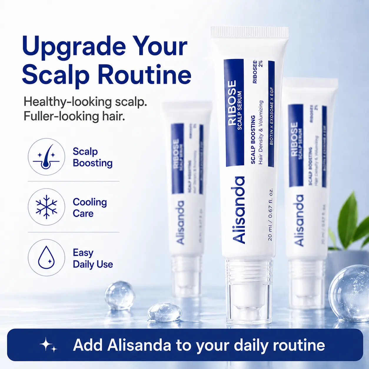 Alisanda RIBOSE Scalp Serum Roll-On for Fuller-Looking Hair - Image 4