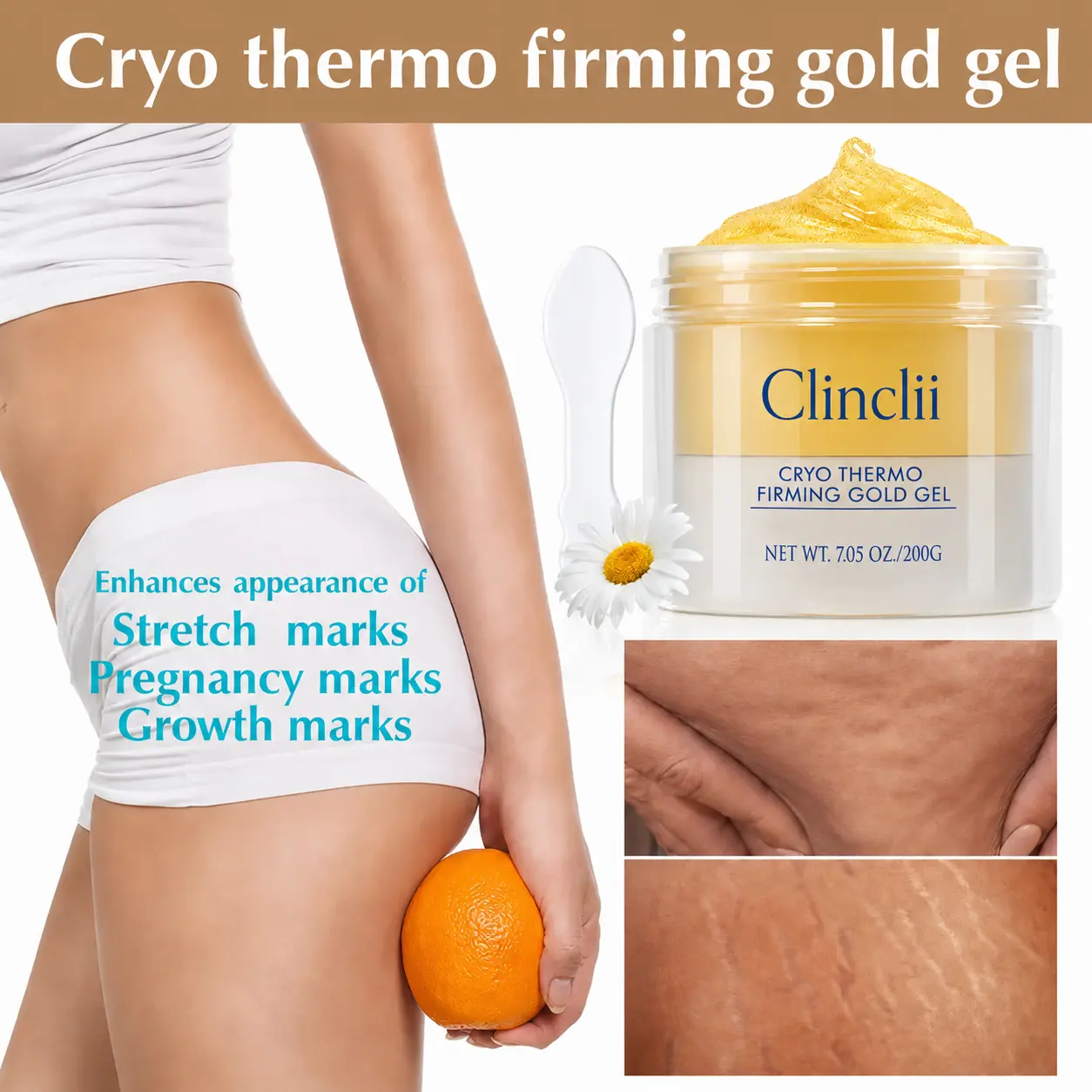 15-Day Fast-Acting Anti Cellulite Sculpting & Tightening Burn Gold Massage Cream - Image 2