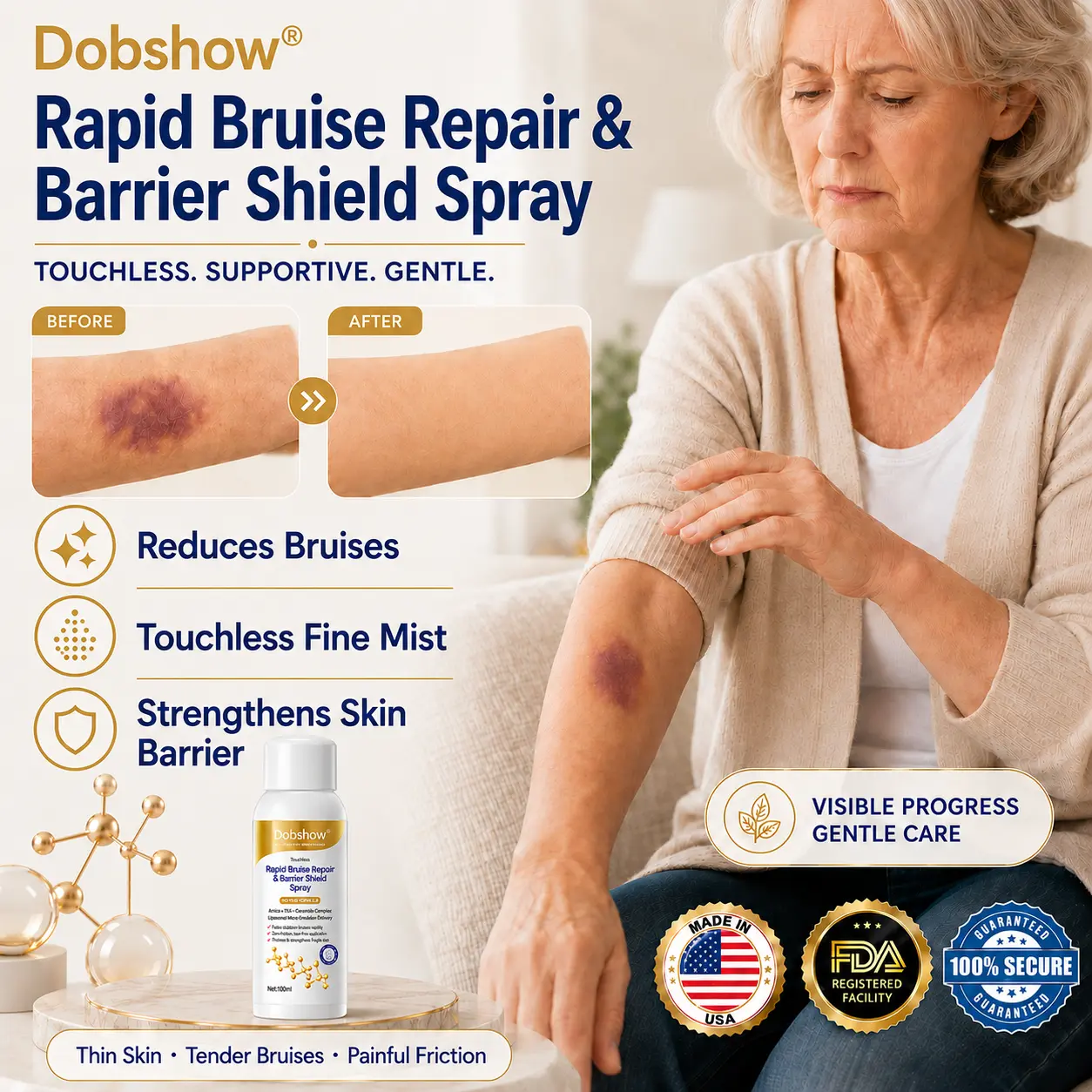 Touchless Rapid Bruise Repair & Barrier Shield Spray