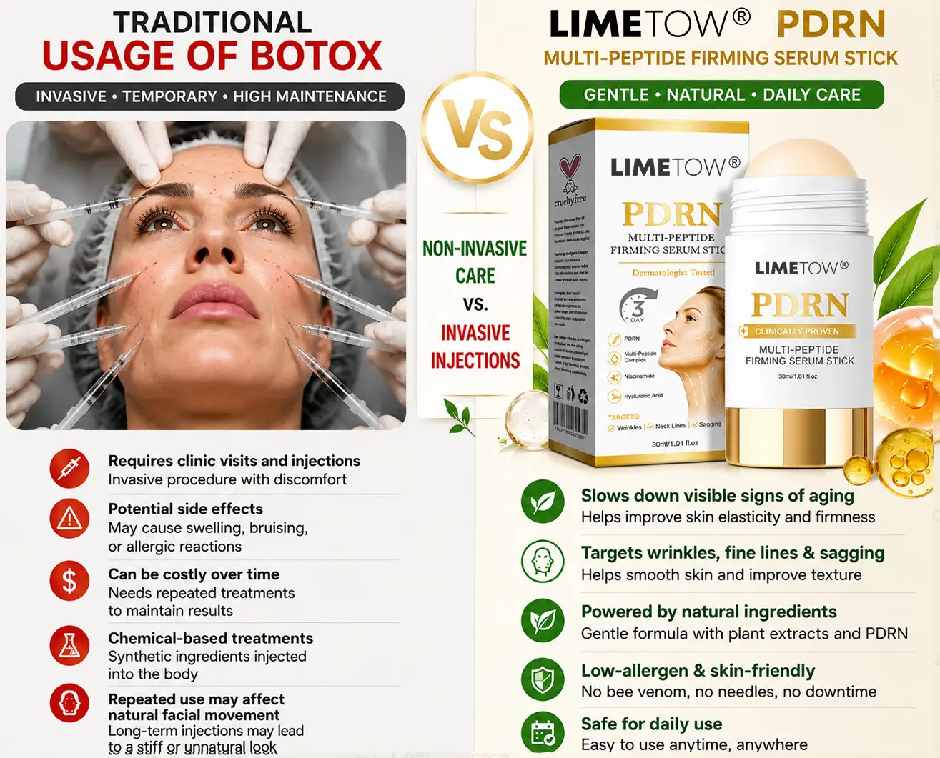 LIMETOW® PDRN Multi-Peptide Firming Serum Stick