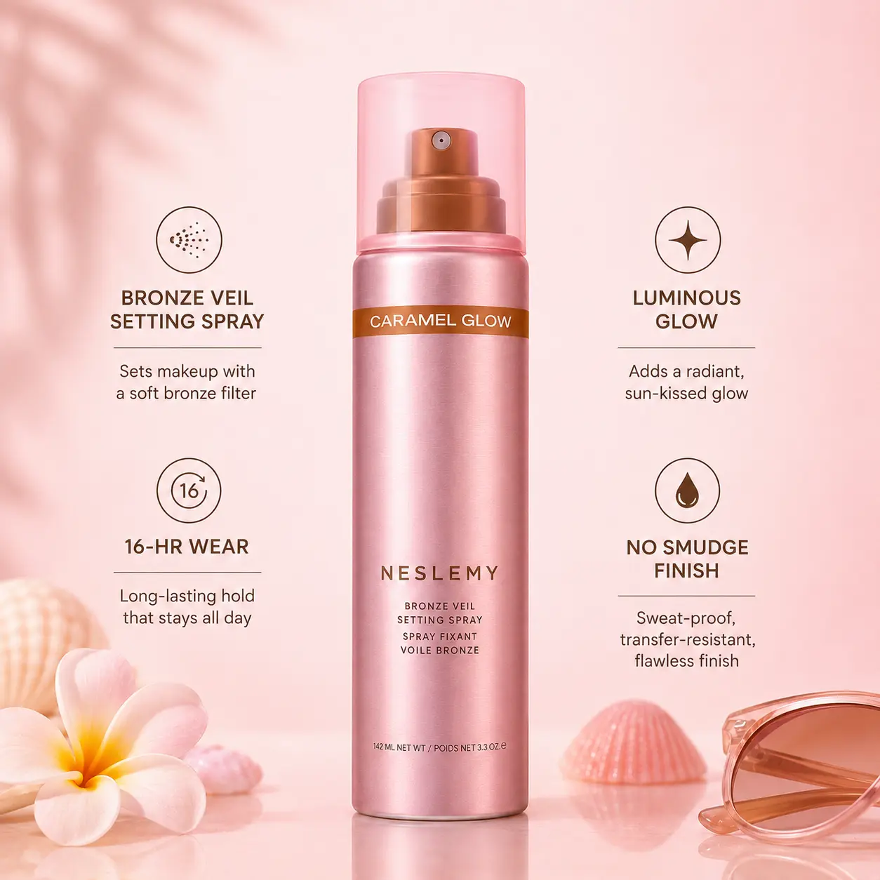 NESLEMY Bronze Veil Waterproof Setting Spray - Image 5