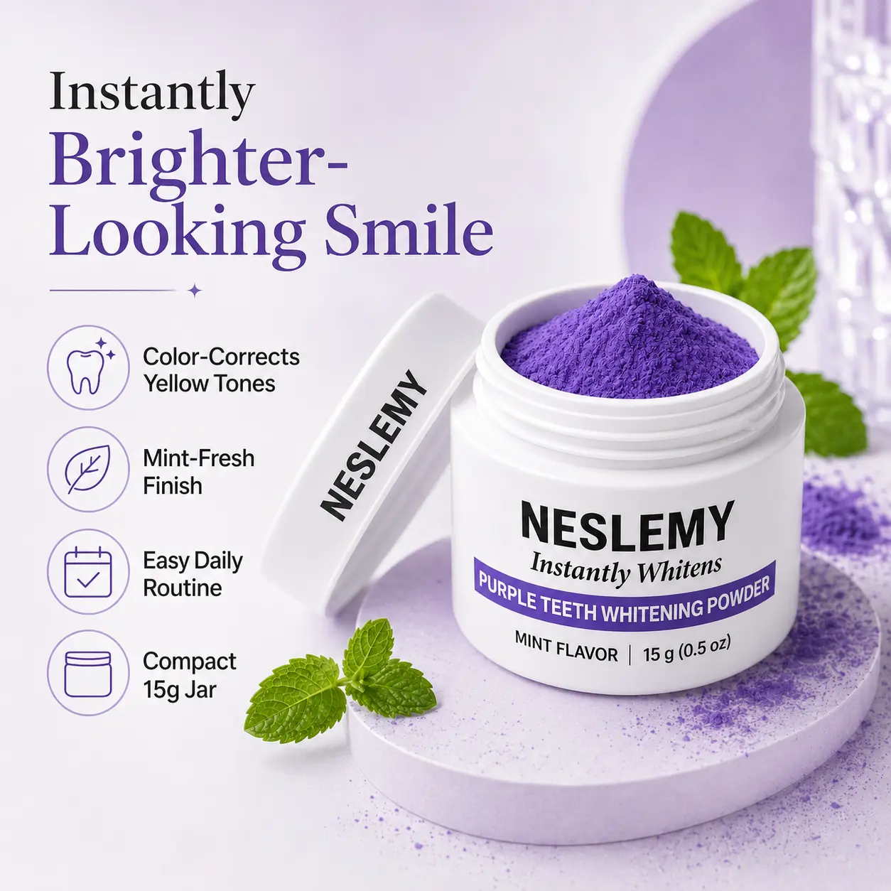 NESLEMY Purple Teeth Whitening Powder - Image 6