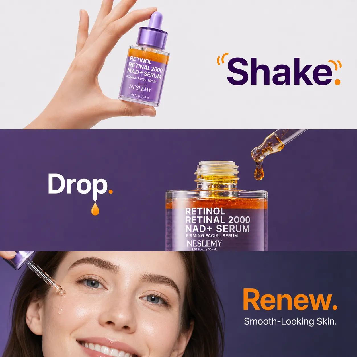 NESLEMY Retinol + Retinal NAD+ Firming Serum - Image 5