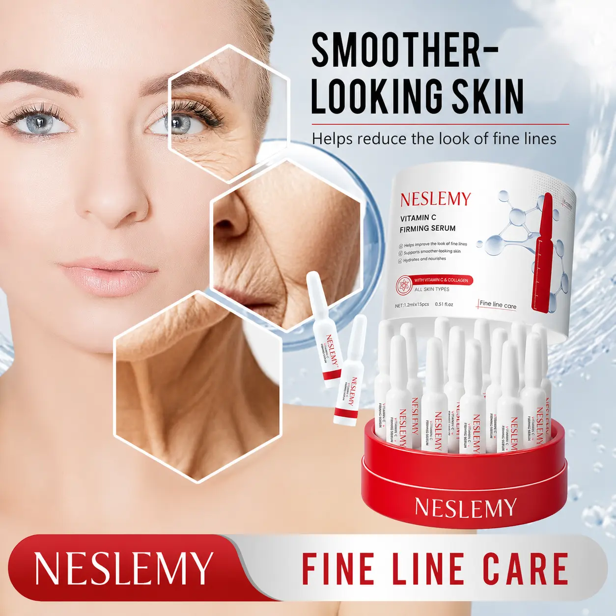 NESLEMY Vitamin C Collagen Firming Serum Ampoules - Image 3