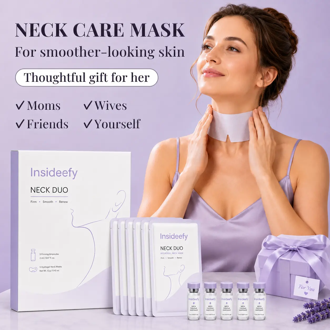 NECK DUO-Fine Line Care Firming Neck Mask - Image 3