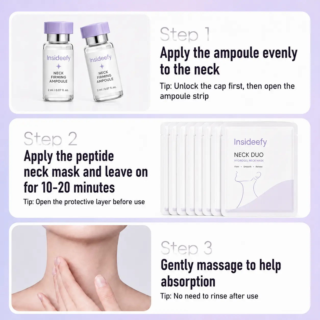 NECK DUO-Fine Line Care Firming Neck Mask - Image 4