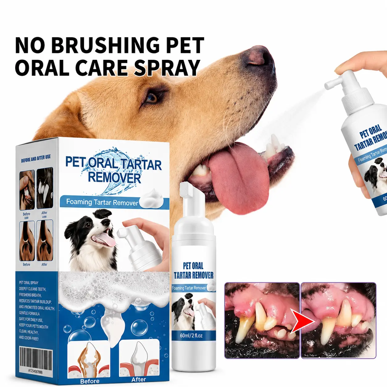 NO BRUSHING oral care spray for dogs cats - Image 8
