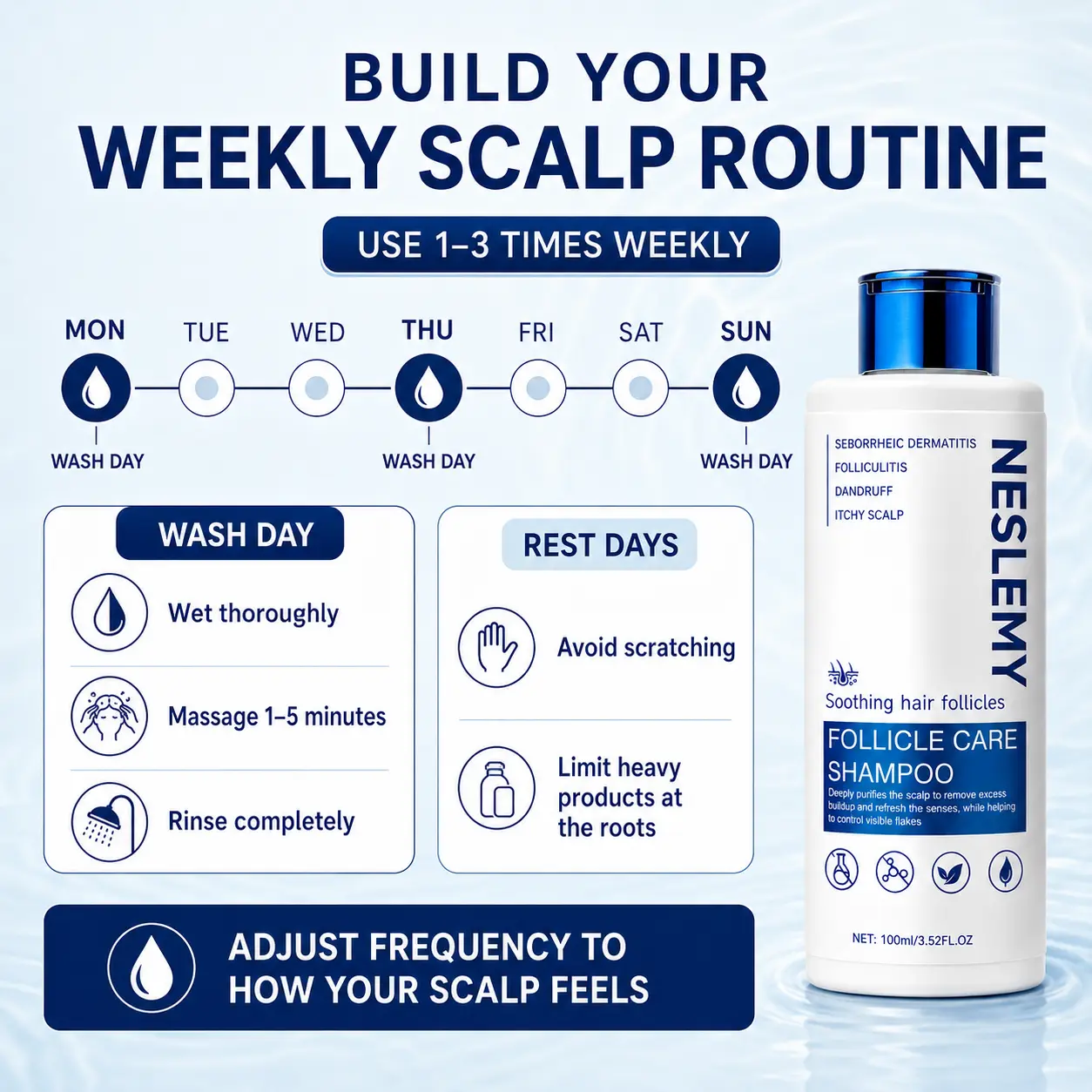 NESLEMY Folliculitis Shampoo for Itchy, Flaky & Oily Scalp - Image 10
