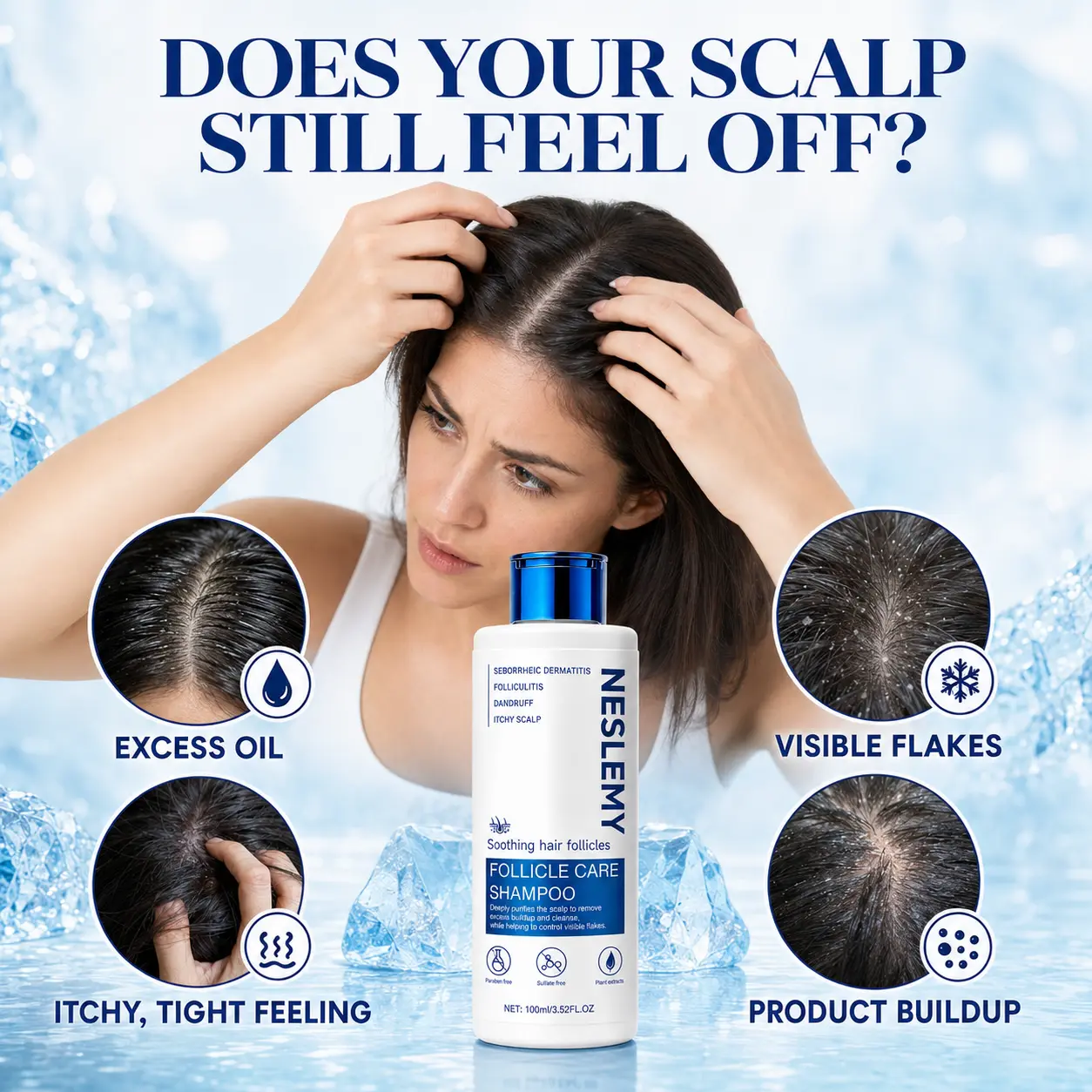 NESLEMY Folliculitis Shampoo for Itchy, Flaky & Oily Scalp - Image 11