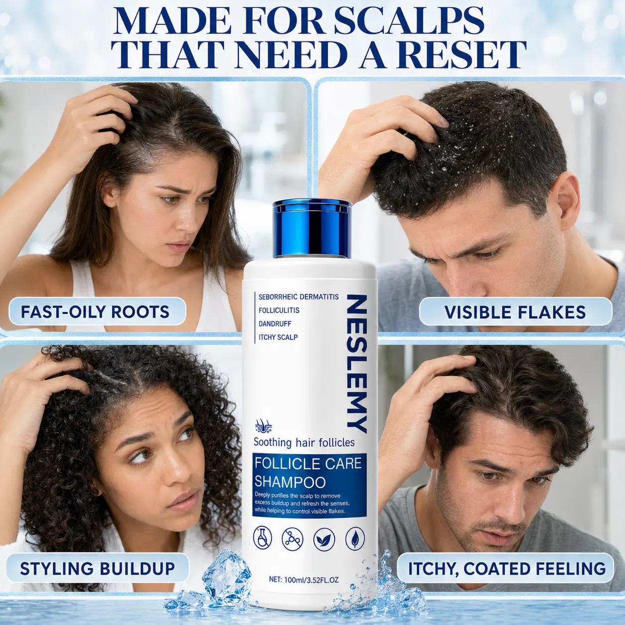 NESLEMY Folliculitis Shampoo for Itchy, Flaky & Oily Scalp - Image 15